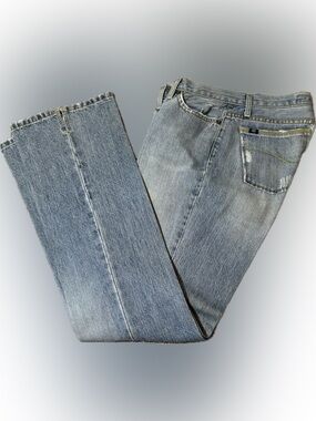 E111 Cruel Girl Men's Light Wash Straight Jeans, Size 7L